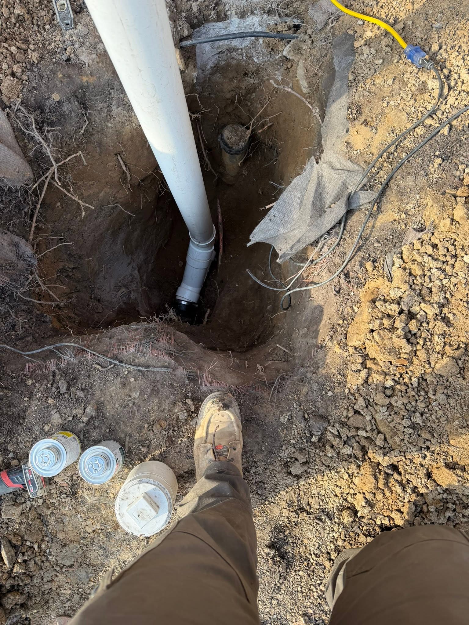Underground plumbing line repair